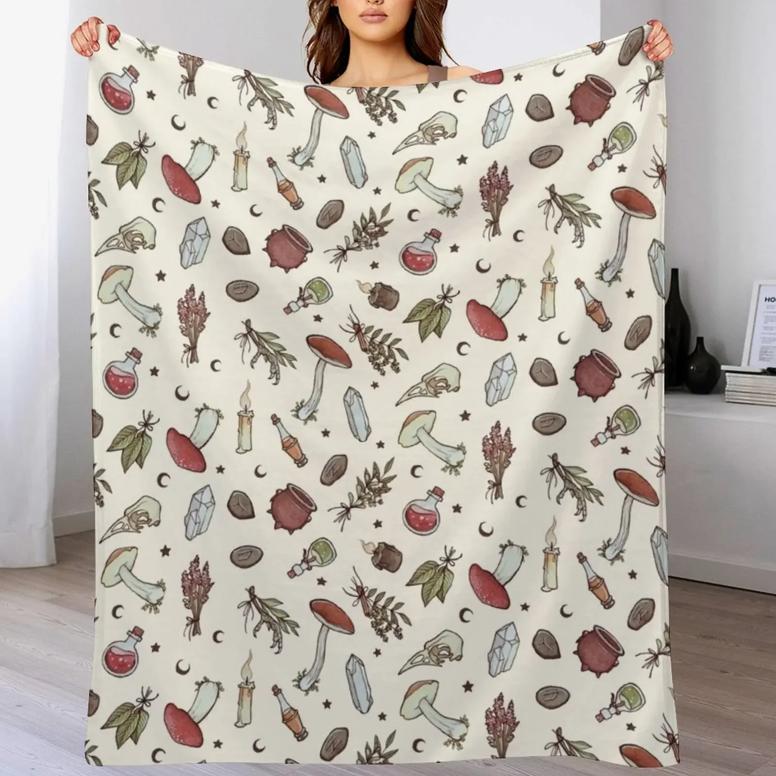 

Witchy Pattern Light Throw Blanket Loose Soft Beds Bed covers Blankets