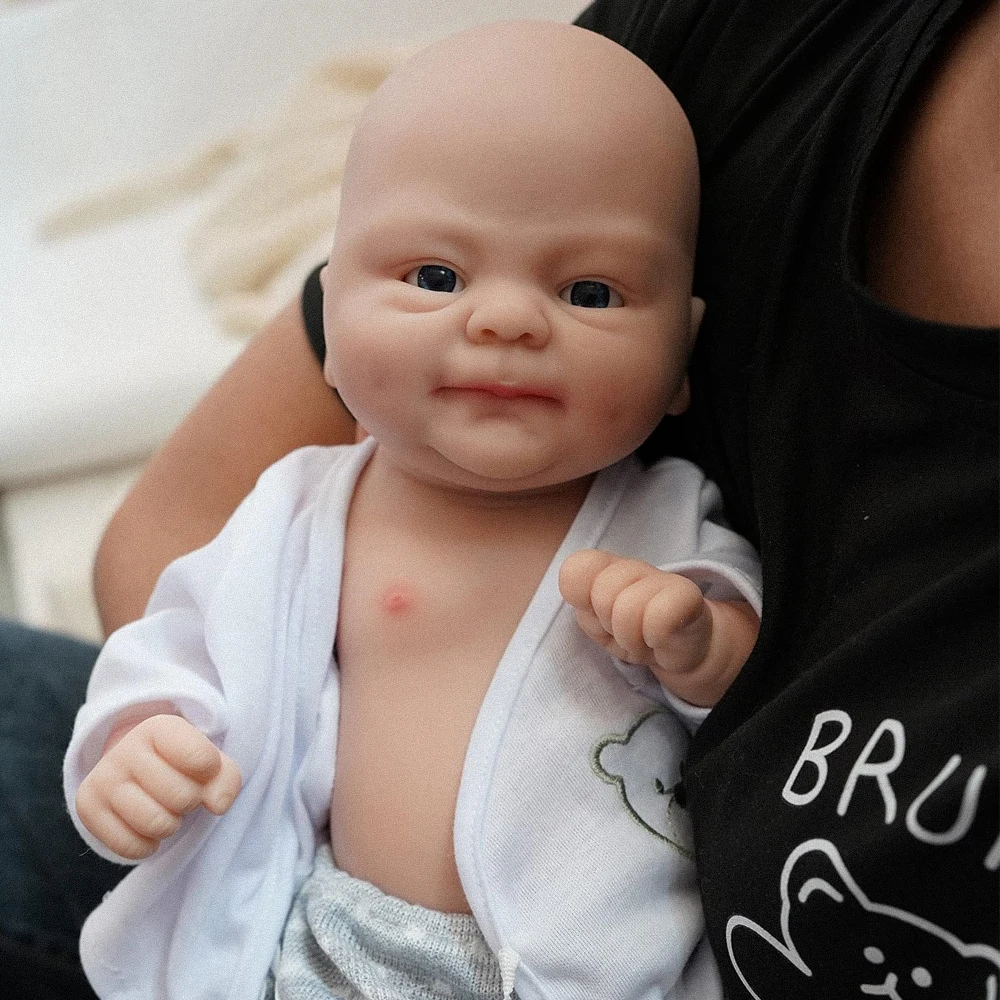 Miaio14" 36 Cm Reborn Baby Dolls Full Silicone Baby Dolls Boy Realistic Soft Silicone Newborn Baby Doll Real Full Body Silicone