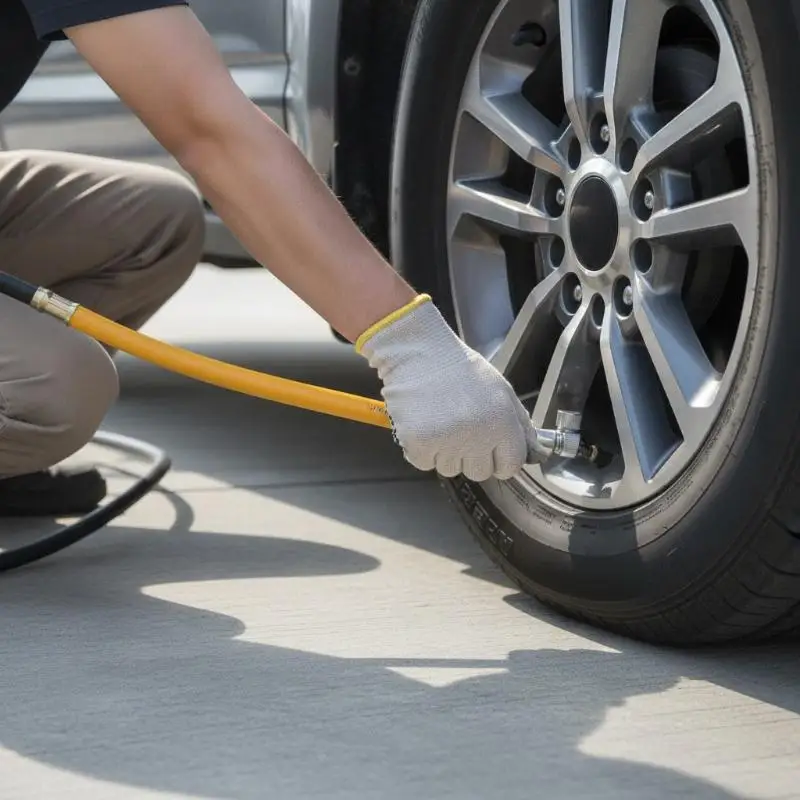Inflatable Bike Motorbike Truck Tyre Inflator Connector Hardware Tools Car Nozzle Valve Air Hose Inflating Needles Pump