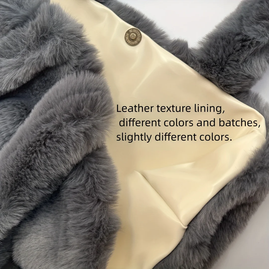 2024 New Arrival Hot Selling Multicolor Winter Fuzzy Bag Trendy Large Capacity Ladies Shoulder Bag Soft Plush Handbag Tote Bag