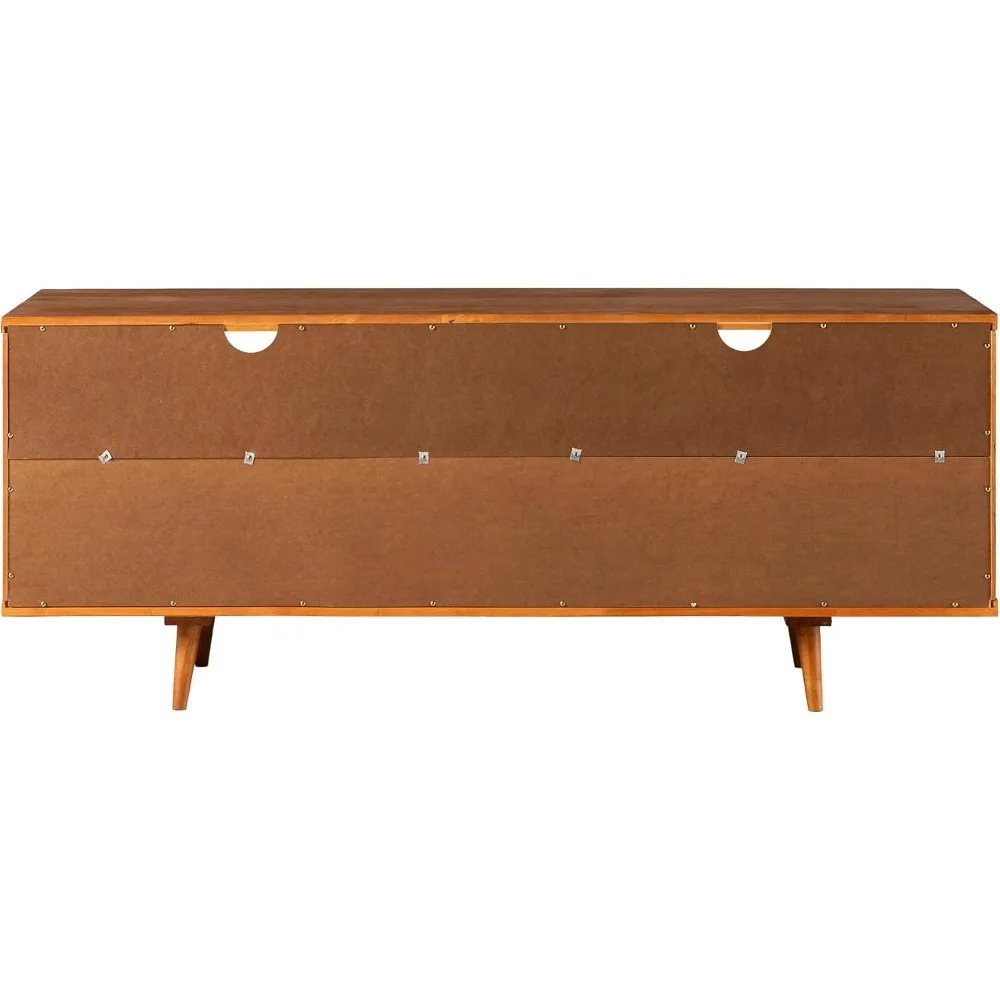 3-Drawer Mid Century Modern Wood TV Stand for TV's up to 65