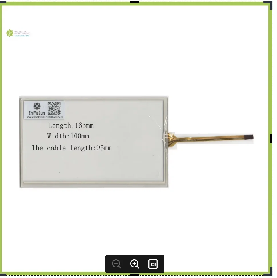 

ZhiYuSun KDT-6231 7Inch 165mm*100mm 4Wire Resistive TouchScreen Panel Digitizer 165*100 this is compatible