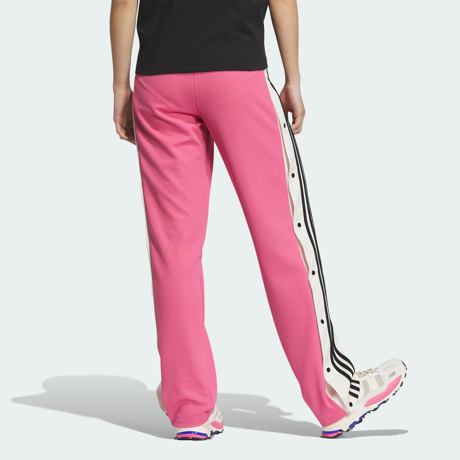 Adidas genuine 2024 spring new women's side open breasted sports pants JE6046