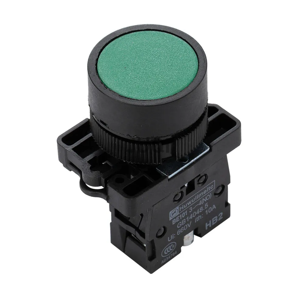 Picture 4: 22mm XB2 Momentary/Self-reset Plastic Push Button Switch with Symbol Stop Start arrow 10A/600V