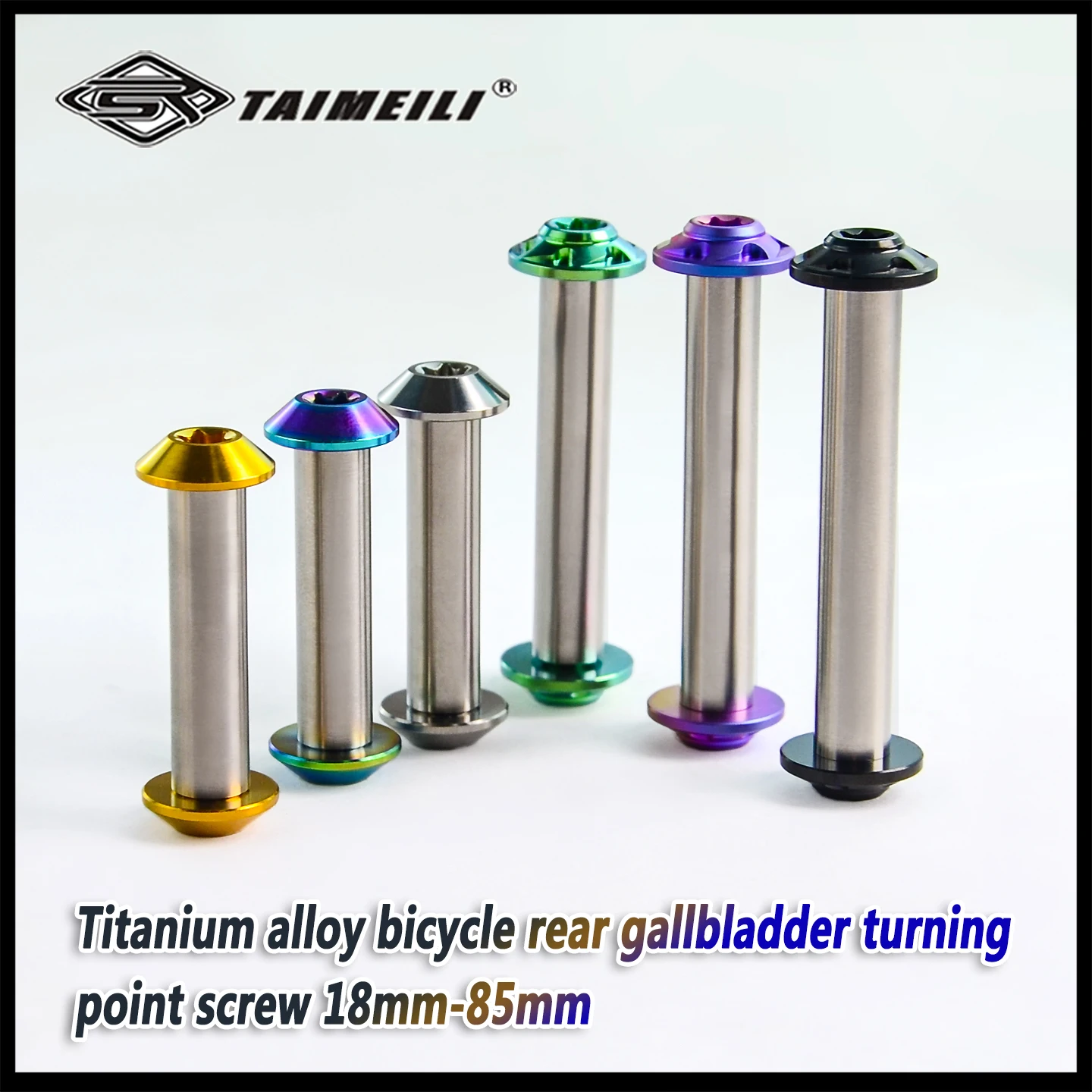 TAIMEILI Titanlegierung Fahrrad-Hinterbaugelenk/Schraube für die Aufhängung 18mm-85mm Reparatur und Modifikation 1 Stück – Detail 6
