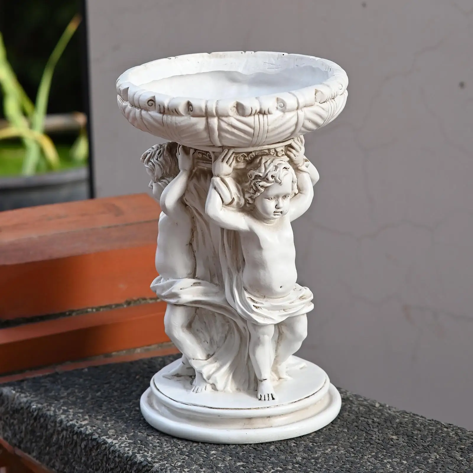 

Цветочный горшок из смолы, ретро-декор, статуя ангела, контейнер, винтажный горшок для цветов, садовые статуи для наружного двора, патио, сада, крыльца