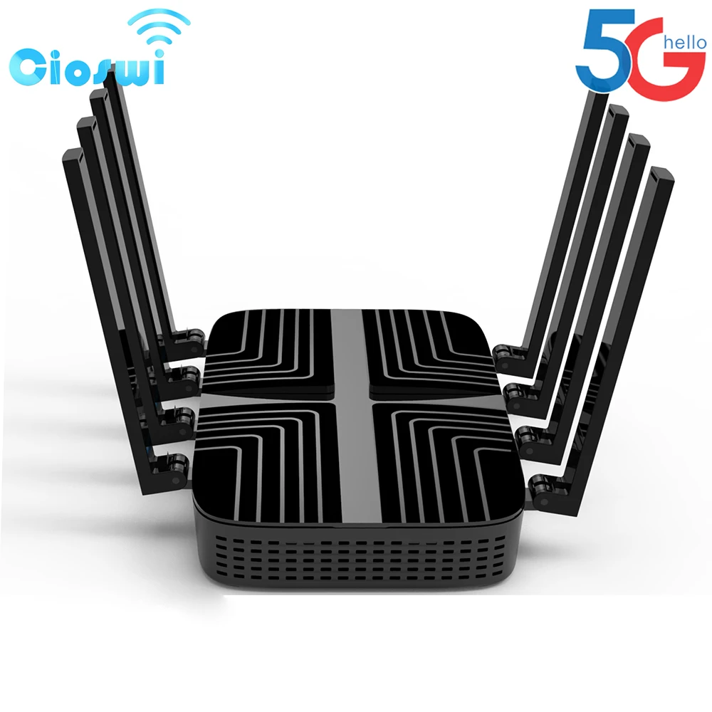 

5G Router Dual SIM DDR4 1GB 3000Mbps WIFI6 USB3.0 4*LAN 8 Antennas 2.4GHZ 5GHZ Dual-Frequency Network Extender 5G NSA SA