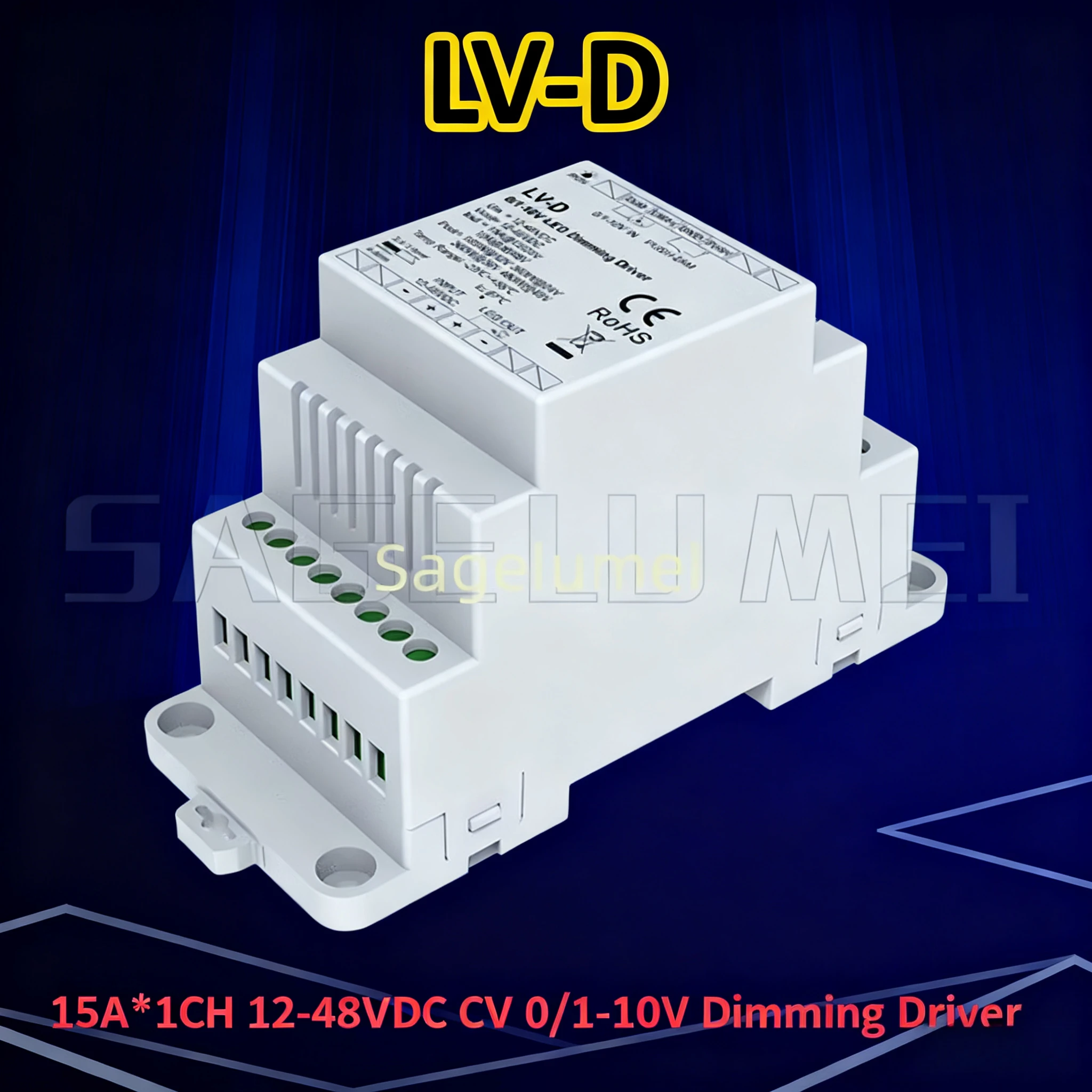 

0/1-10 В LV-D 1-канальный входной драйвер затемнения SKYDANCE НОВЫЙ 1 канал 0/1-10 В светодиодный 1-канальный ШИМ-выход постоянного напряжения 12-48 В постоянного тока