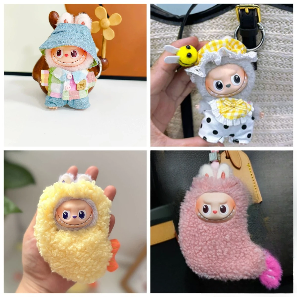 ชุดตุ๊กตา Labubu 4.0 รุ่นดั้งเดิม ลายกระต่ายเท่ห์ ตัวตลก กุ้งหลากสี ชุดคริสต์มาส ชุดฤดูหนาว สำหรับตุ๊กตาขนาด 10.5 ซม.