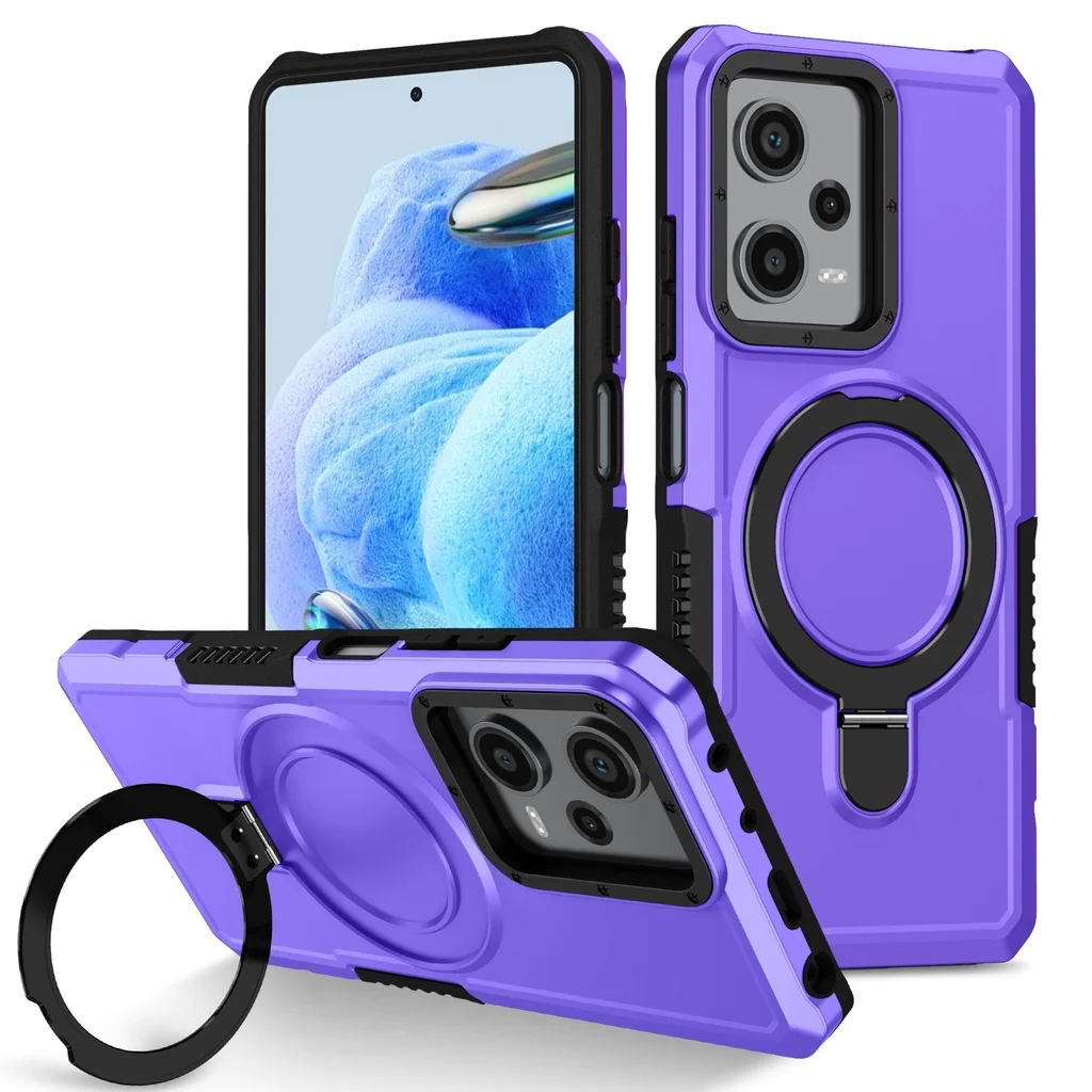 

Armor Shockproof Phone Case For Xiaomi 11 Lite GNE 11T Pro POCO M3 X4 Pro X3 For Redmi 10A 9A 9C A1 A2 Bracket Ring Holder Cover