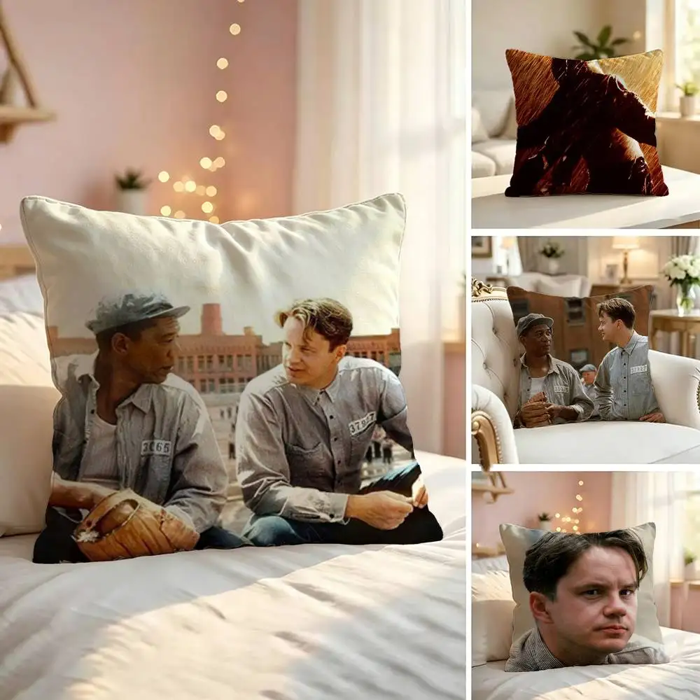 The Shawshank Redemption Square Double-Sided printed Pillow Case Bedroom Bedside Pillow Sofa Cushion Cover