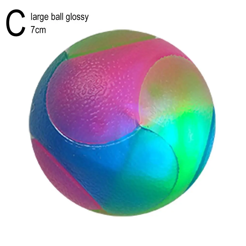 Pet Light Up Toy Ball Glowing LED Puppy Flashing Elastic Ball Toy Color Light TPR Ball Interactive Toys For Cats Small Dogs W9H2