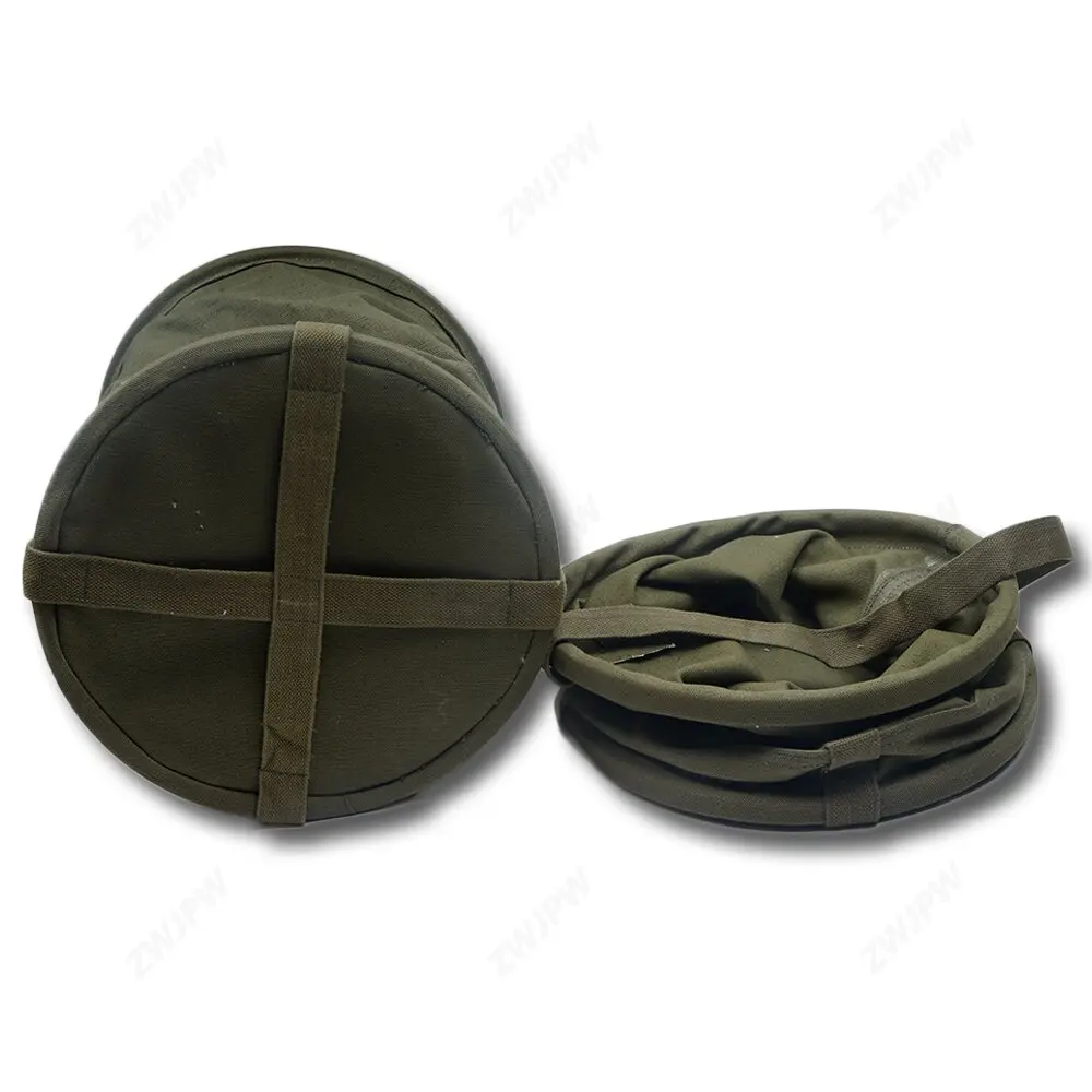 Army Greenand canvas Water Bucket  Outdoor Fishing Foldable Pail  waterproof for a short time CN/10902