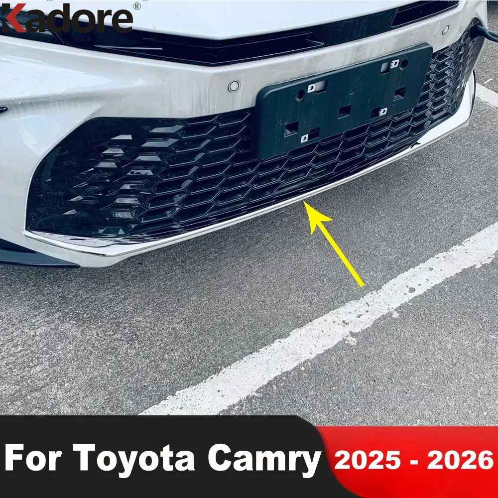 

Накладка на передний нижний бампер для Toyota Camry SE XSE 2025 2026, хромированная головка автомобиля, нижняя решетка, решетки, литьевая полоса, аксессуары