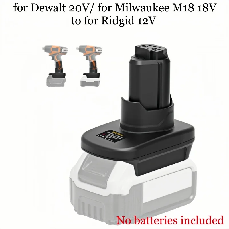 

Battery adapter for Dewalt 20V/ Milwaukee M1818V lithium battery can be converted to for Ridgid 12V lithium battery power tools