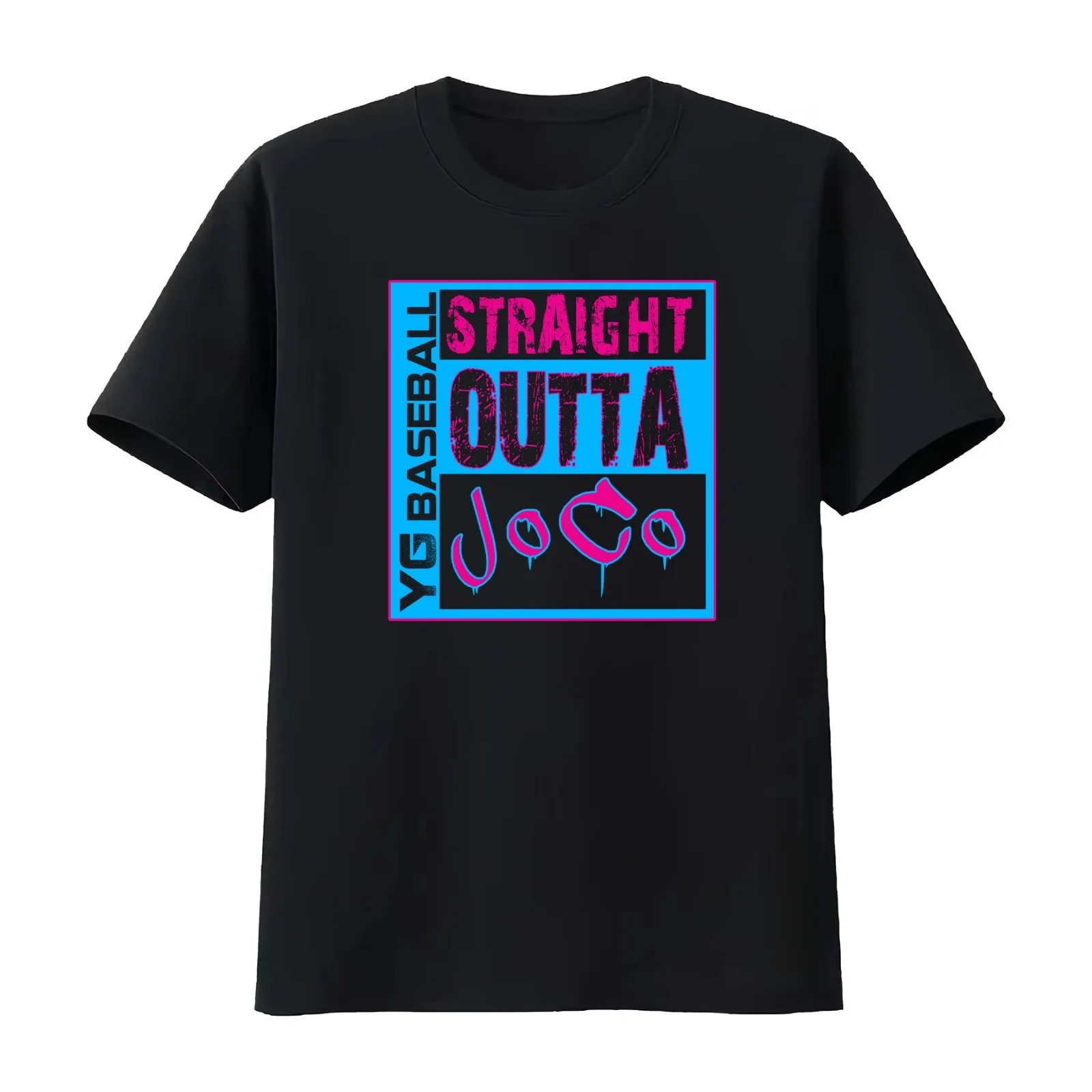 YG BB Straight Outta JoCo T-Shirt Summer Casual Cotton Tee Oversized Streetwear Tops Vintage Graphic Print Unisex Men Women
