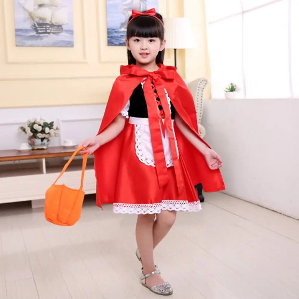 أداء أزياء الهالوين عيد الميلاد فستان مع عباءة مضحك الأميرة زي مجموعة الحلو حزب 4 قطع تأثيري ازياء #2