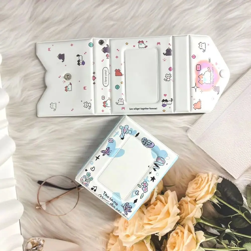 

One Grid Angel Lamb Photo Album with Snap Buttons Double-sided Star Binder Album Cartoon Cat Cute Cards Collections Book