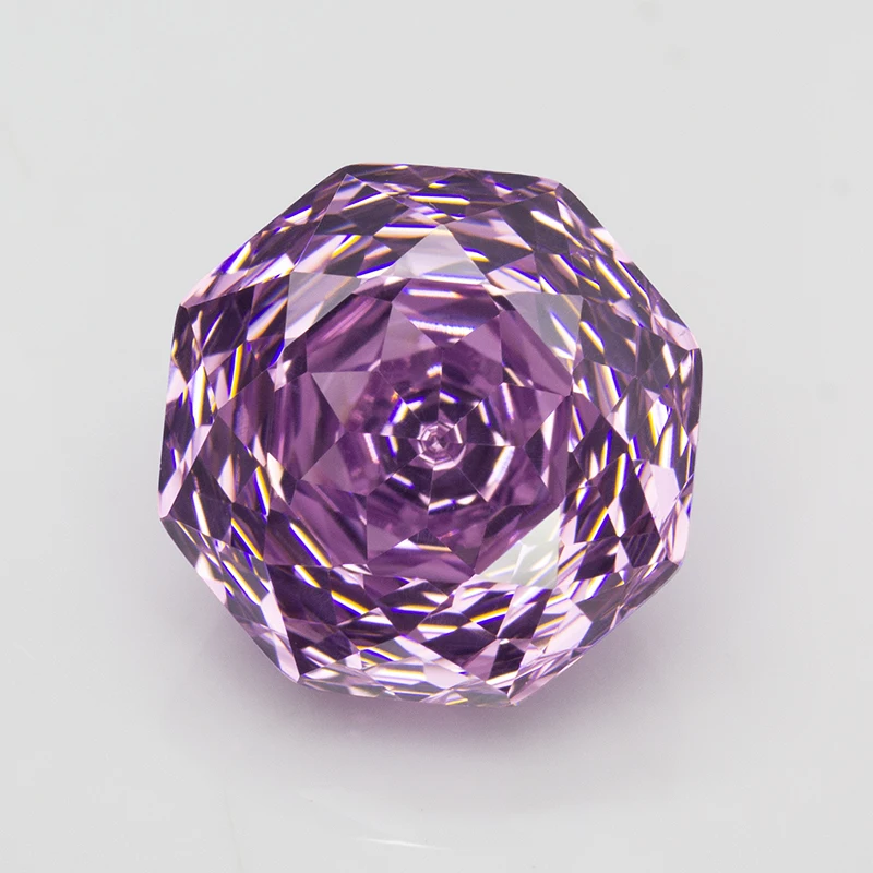 Rose-purple Rose Cut Cubic Zirconia Stone 6.0mm / 7.0mm / 8.0mm / 10.0mm CZ Gemstones for Jewelry Making