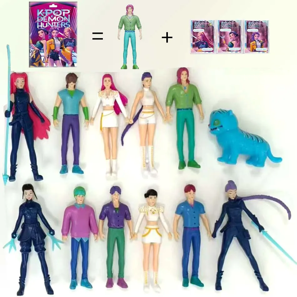 

Аниме Kpop Demon Hunt слепая коробка серии фигурка тигра игрушка украшение стола статуи орнамент Хэллоуин/Рождество подарки для детей