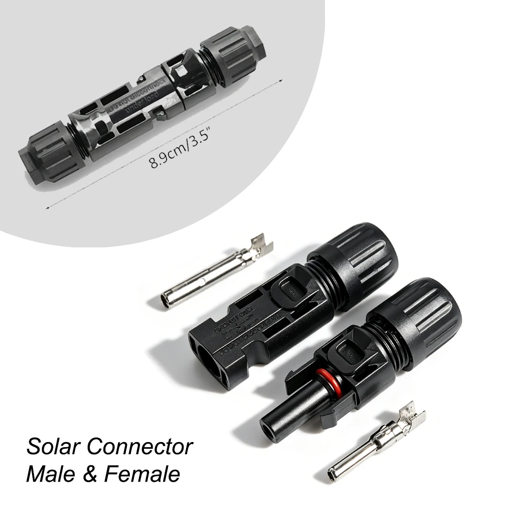 Solar Connector Male Female IP67 Waterproof PV Cable Plug for Solar Power System