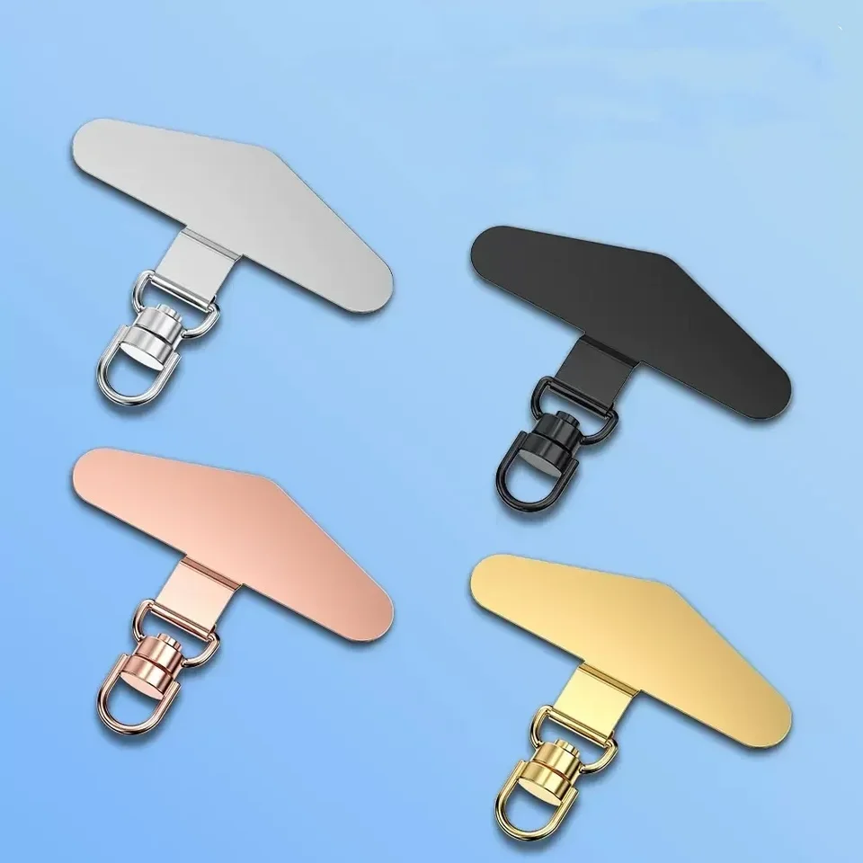 Cordón para teléfono antiextravío, conector universal de repuesto, clip de sujeción, adaptador de tarjeta de metal para iPhone Samsung, ajuste seguro 5