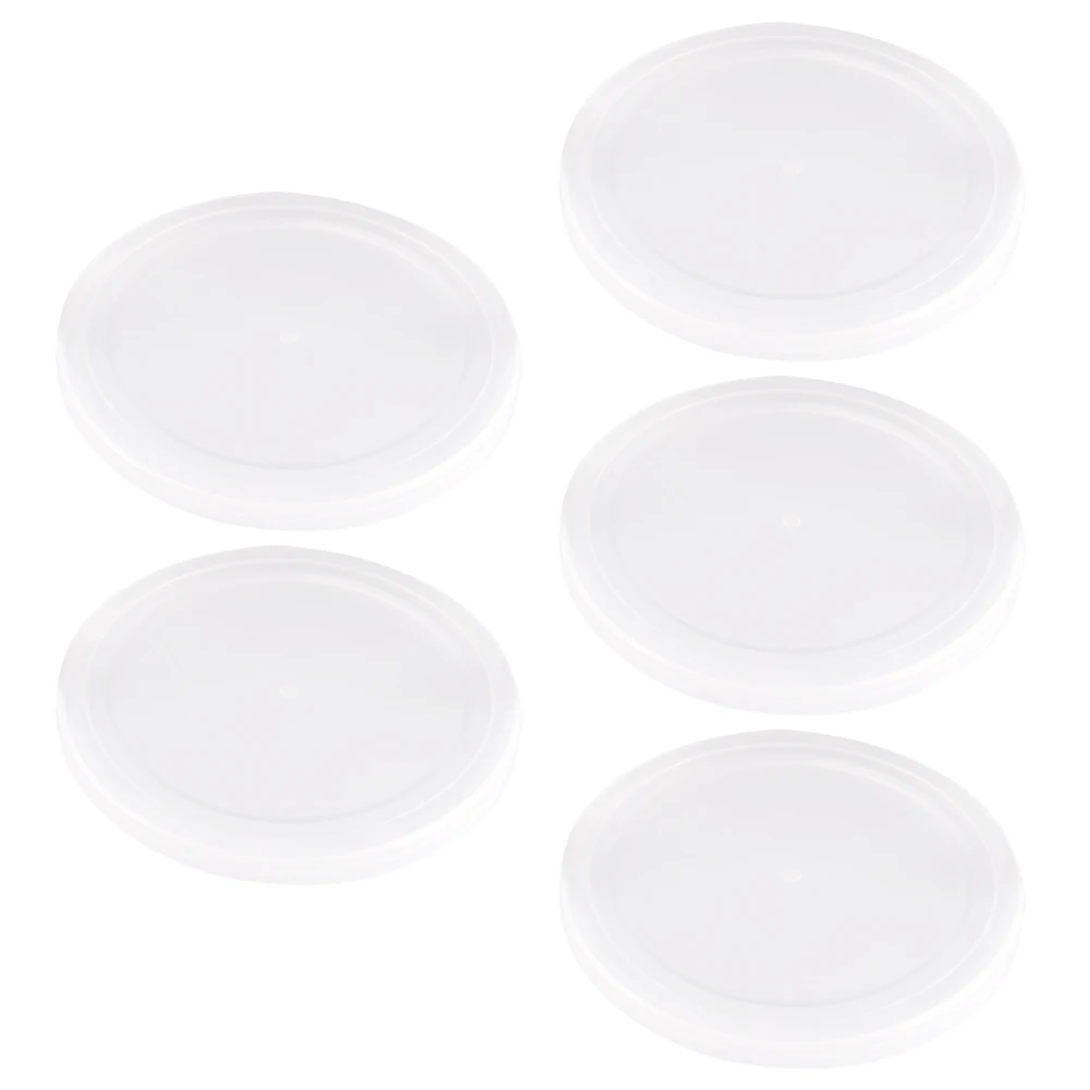 5Pcs Can Covers Leak-proof 85mm Plastic Tight Seal Lids Protective Cat Food Tins Covers Versatile for Canned Goods Sealing