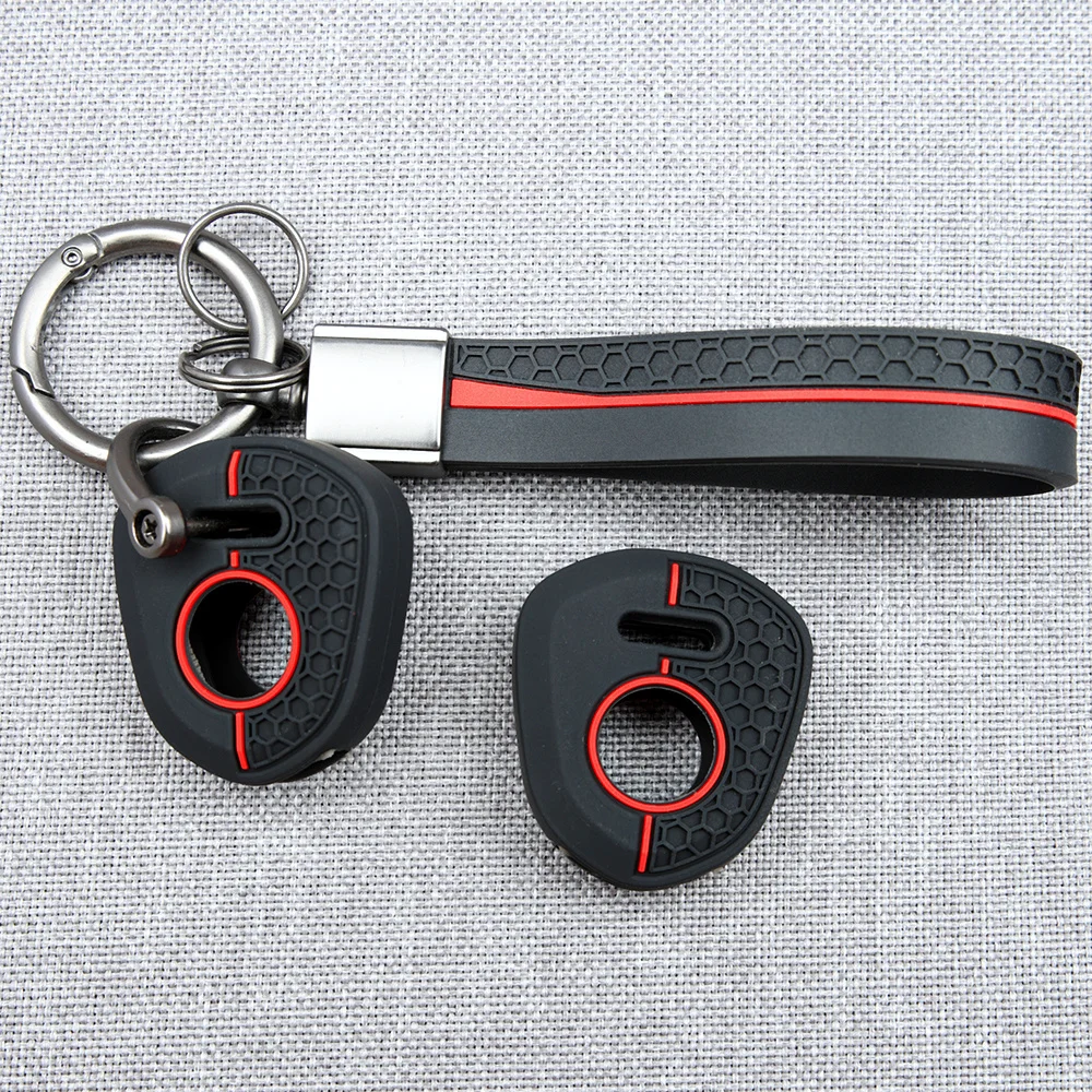 For Honda CB650R CB 650R CB650 R CB600 CB800 CB1300 CBR600RR CBR900RR CBR1000RR CBR954RR Remote Key Case With Ring Strap Soft