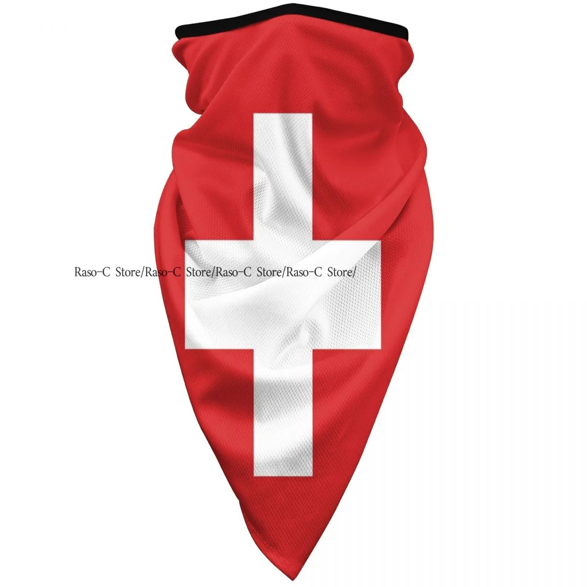 Summer Swiss Flag Half Face Mask Windproof Cycling Hiking Mask Sport Scarf Neck Gaiter Bicycle Mask