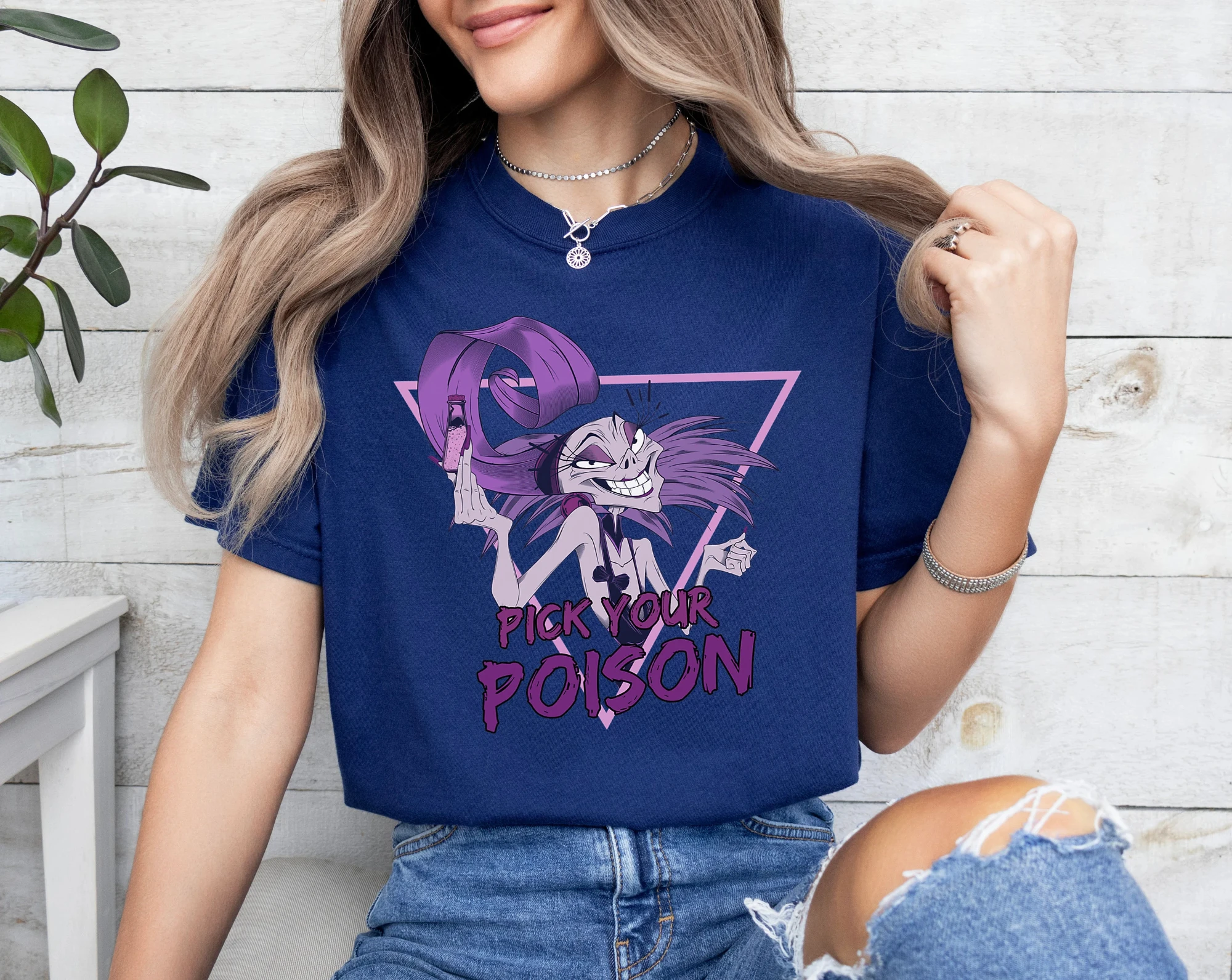 T-shirt Disney Villains Yzma Scegli il tuo ritratto, la nuova camicia Groove dell'Imperatore Disney, camicia coordinata per la famiglia Disneyland,