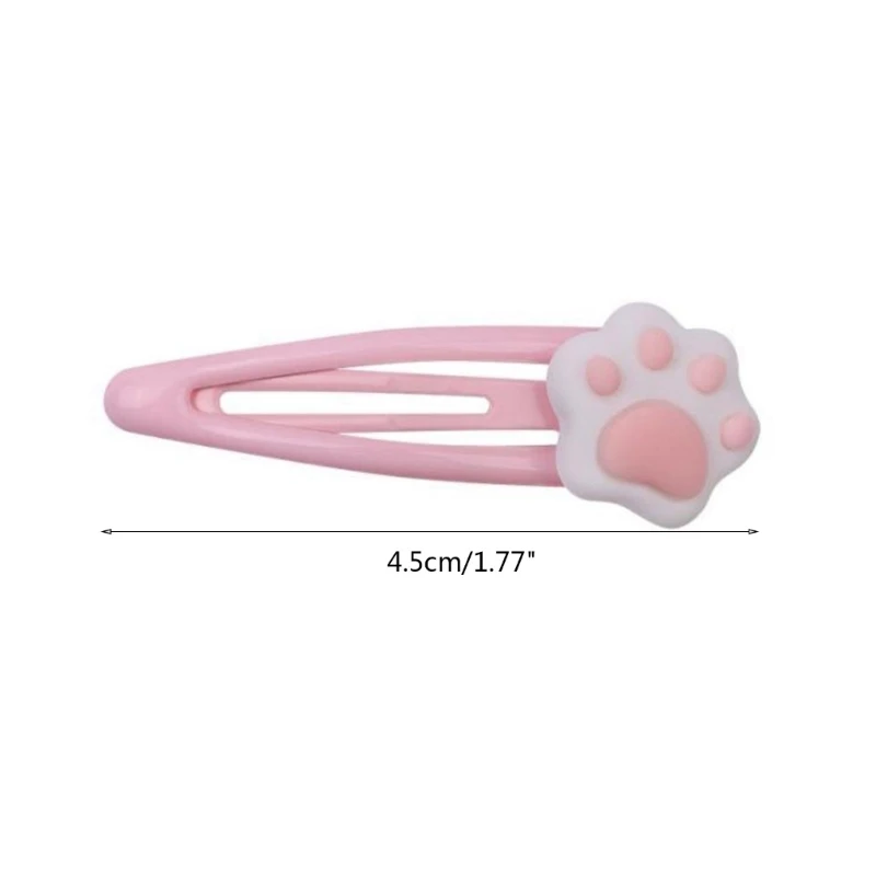 2pcs Cartoon Cat Paw Shape forcine Hot Girls Cartoon Cat Hair Clip copricapo Y2k Style Cartoon Cat Paw Hair Clip per adolescenti ragazza