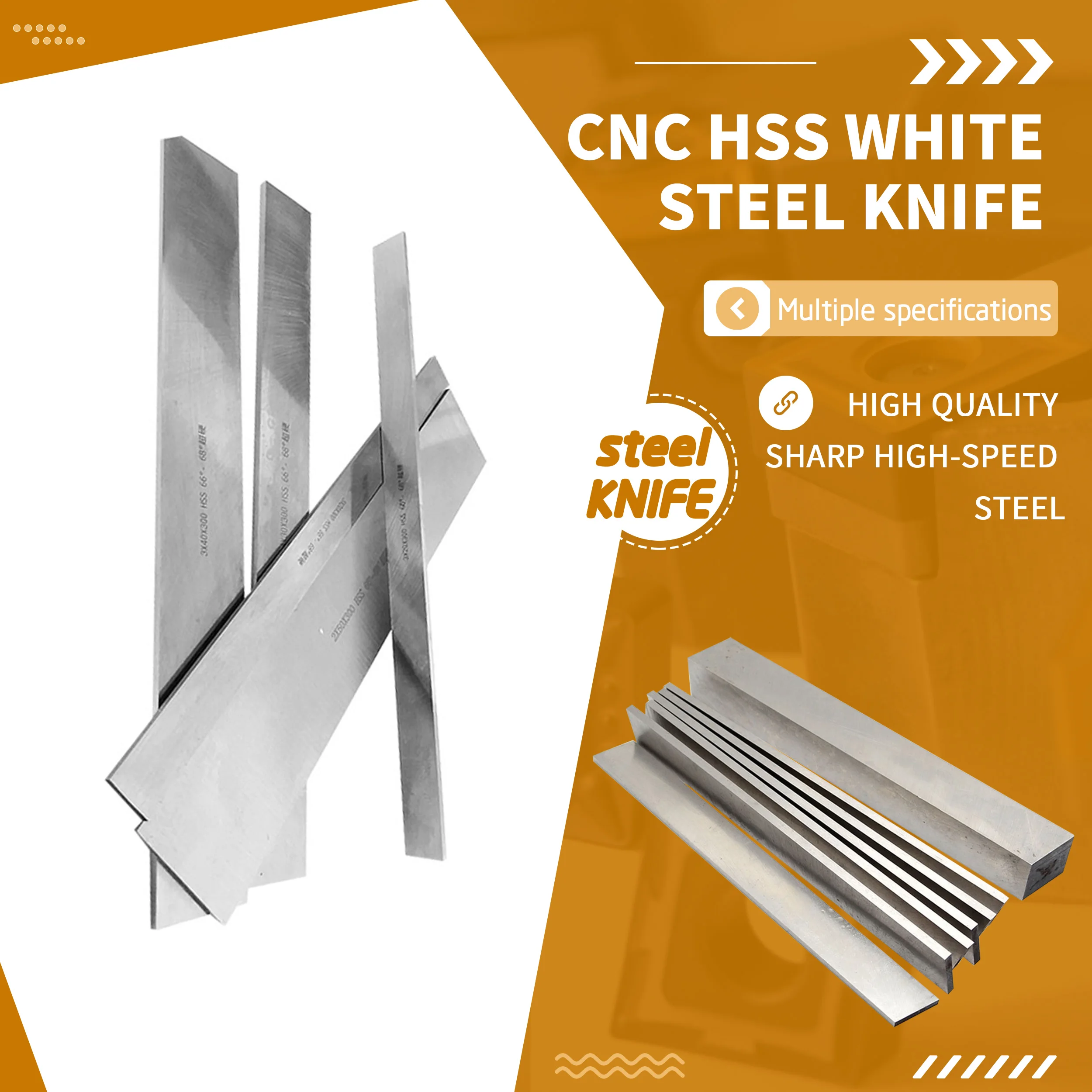 

40x100x300mm HSS White Steel Knife CNC High Steel Speed Raw Materials Embryo High Quality DIY Dagger Woodworking Pedicure Knife