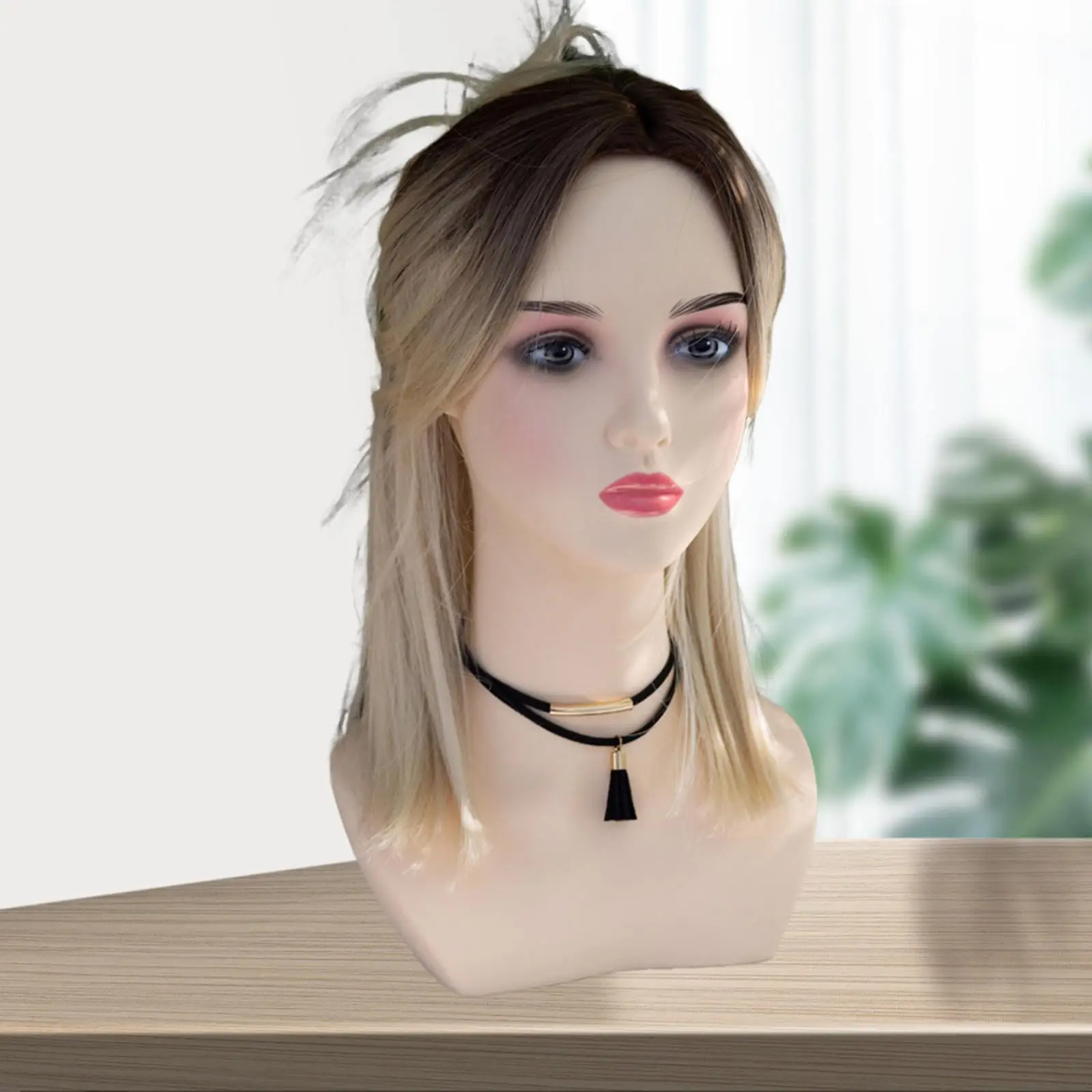 Female Mannequin Head Hat Rack Women Versatile Storage Wig Stand with Makeup for Jewelry Necklace Glasses Beginner Stylist