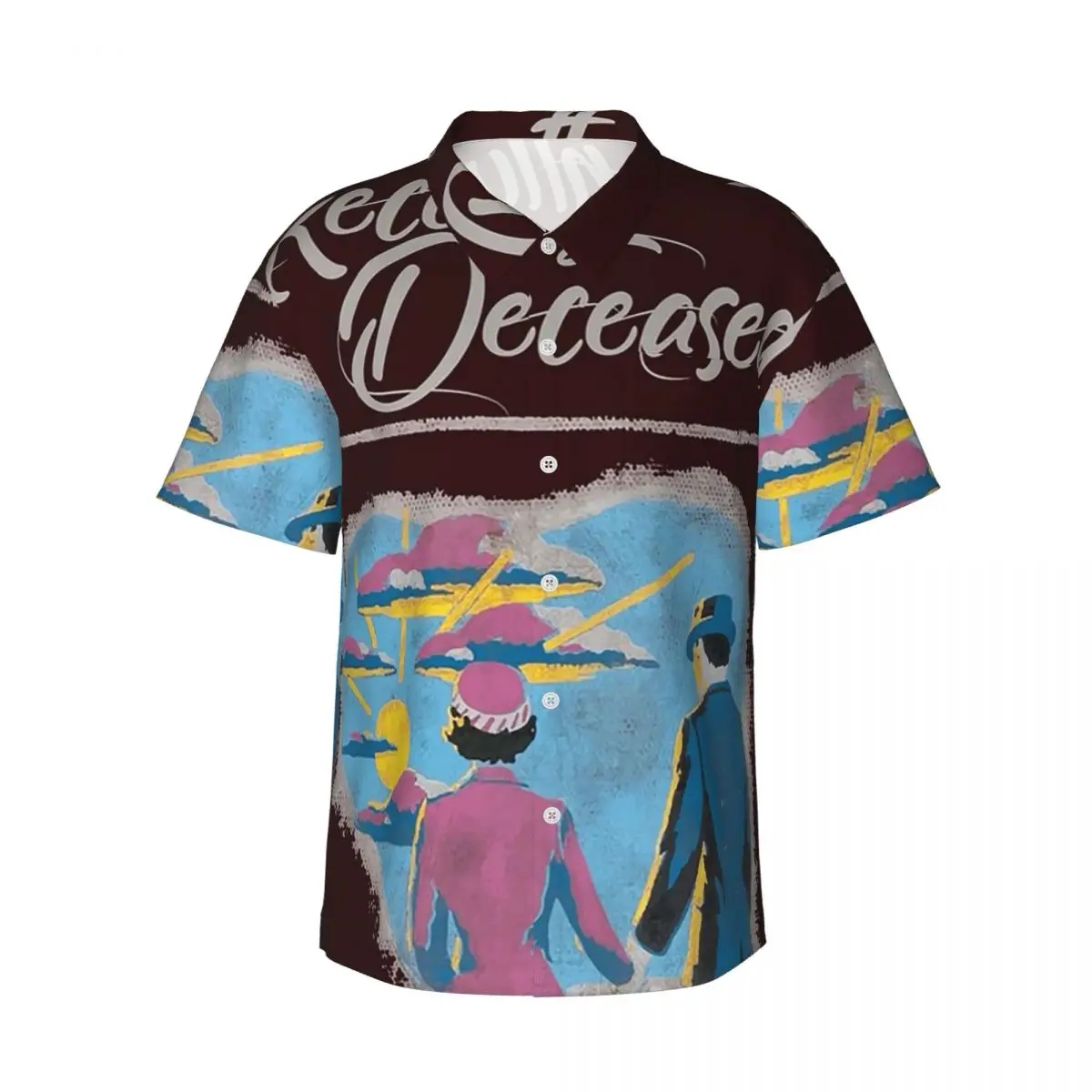 

Handbook For The Recently Deceased Men's Shirts Hawaiian Short Sleeve Shirt Fashion Button Tops for Summer Beach