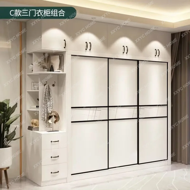 XXWhite Hanging Wardrobe Essential Adjustable Wooden Aesthetics Wardrobe Storage Shelves  Bedroom Furniture