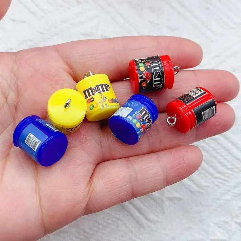 10 قطعة مصغرة Kawaii M صندوق الفول الراتنج السحر لصنع المجوهرات الاكسسوارات DIY المعلقات أقراط قلادة المفاتيح الديكور #5