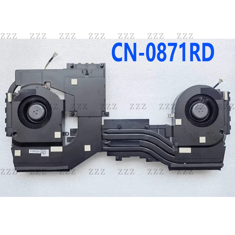 ZZ For Dell Alienware Area 51M R2 Portable Computer AMD CPU GPU Cooling Fan with Heatsink 0871RD