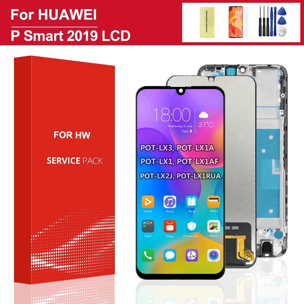 AAA Quality For Huawei P Smart 2019 LCD Display Touch Screen Digitizer For P Smart 2019 LCD POT-LX1 Replacement Parts