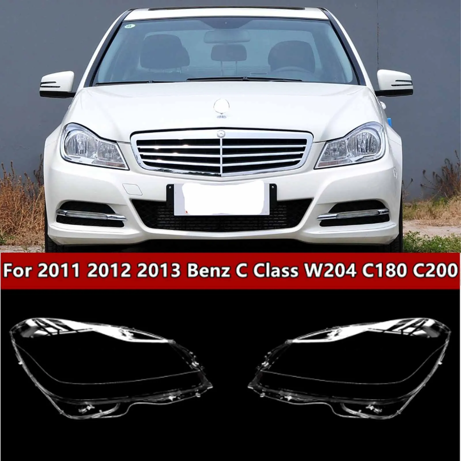 

Для Benz C-Class W204 C180 2011 2012 2013 2014 автомобильная фара, чехол для фары, сменный абажур, линза для фары, стекло