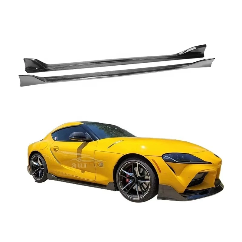 

forToyota's Dry Carbon Fiber V-shaped Side Skirts Are Suitable for Cars A90 Supra 2019+dry Carbon Fiber Side Spoilers