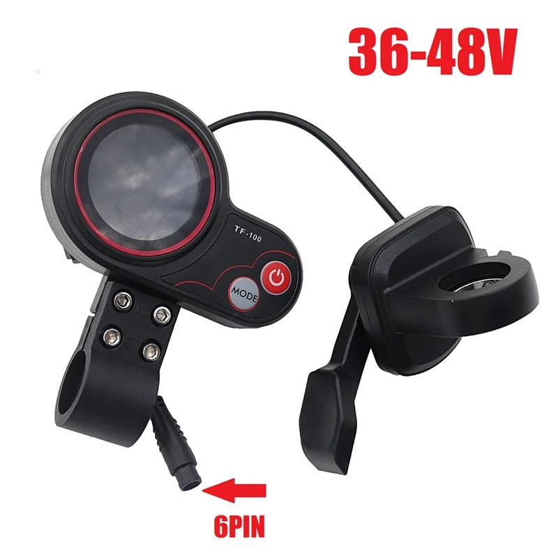 6PIN TF-100 Thumb Throttle LCD Display for Kugoo M4/M4 Pro Electric Scooter Dashboard Portable Outdoor LCD Meter