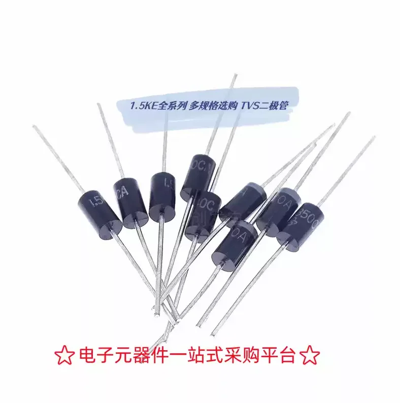 20PCS TVS Diode 1.5KE27CA 1.5KE30CA 1.5KE33CA 1.5KE36CA 1.5KE10CA 6.8 7.5 8.2 9.1CA 10 12 15 16 CA  1.5ke 27ca 30ca 33ca 36ca