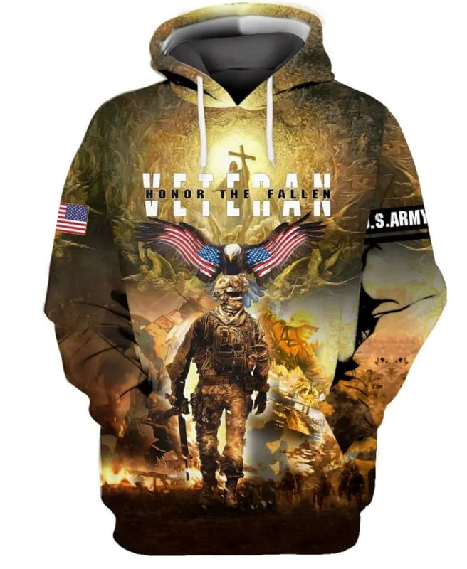 US Army Veterans Hoodie Knight And Soldiers Adult Hoodie Men's Casual Hoodie