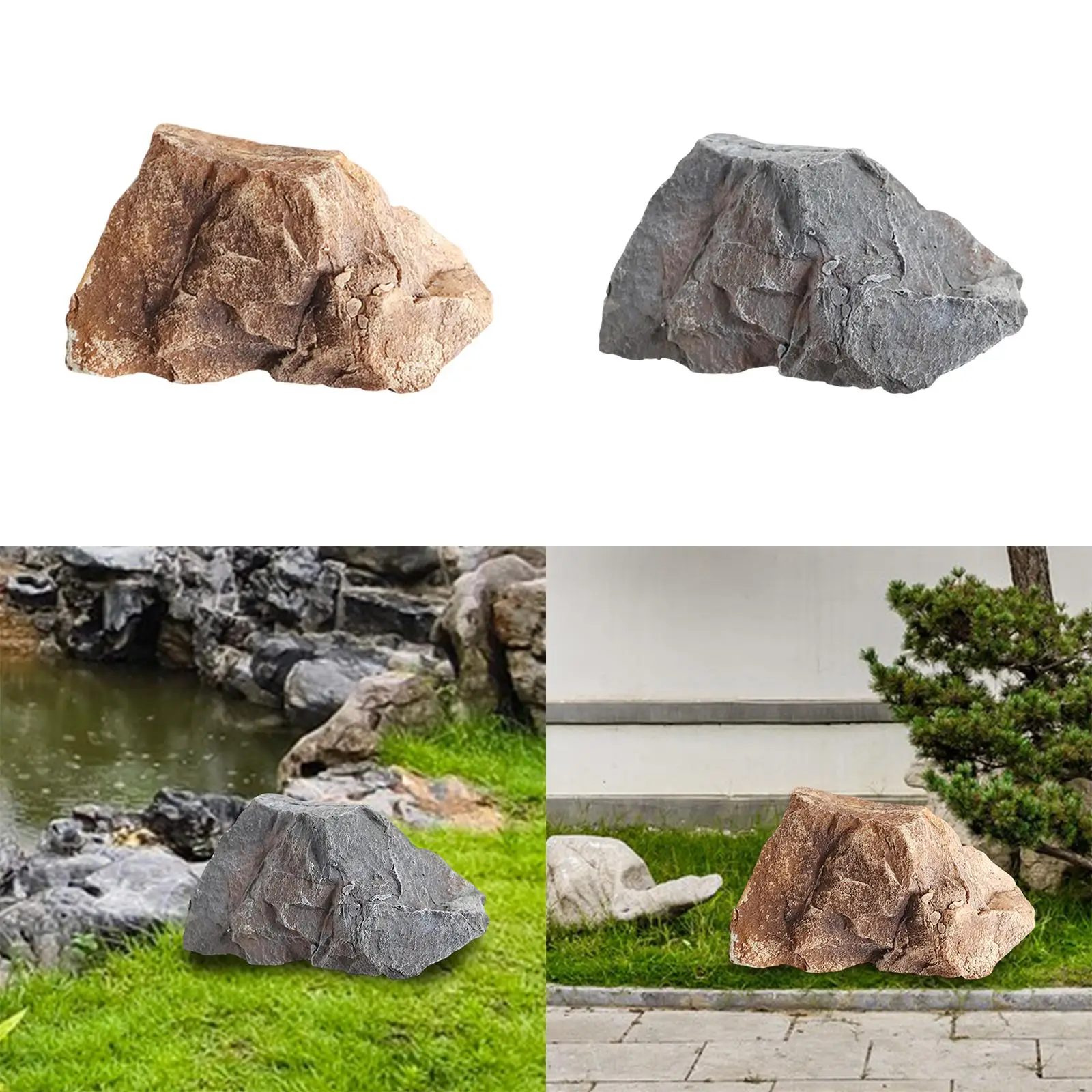 Artificial Rock Lightweight Ornament Versatile Realistic Sandstone Landscape for Decor Aquarium Commercial Streets Offices Homes