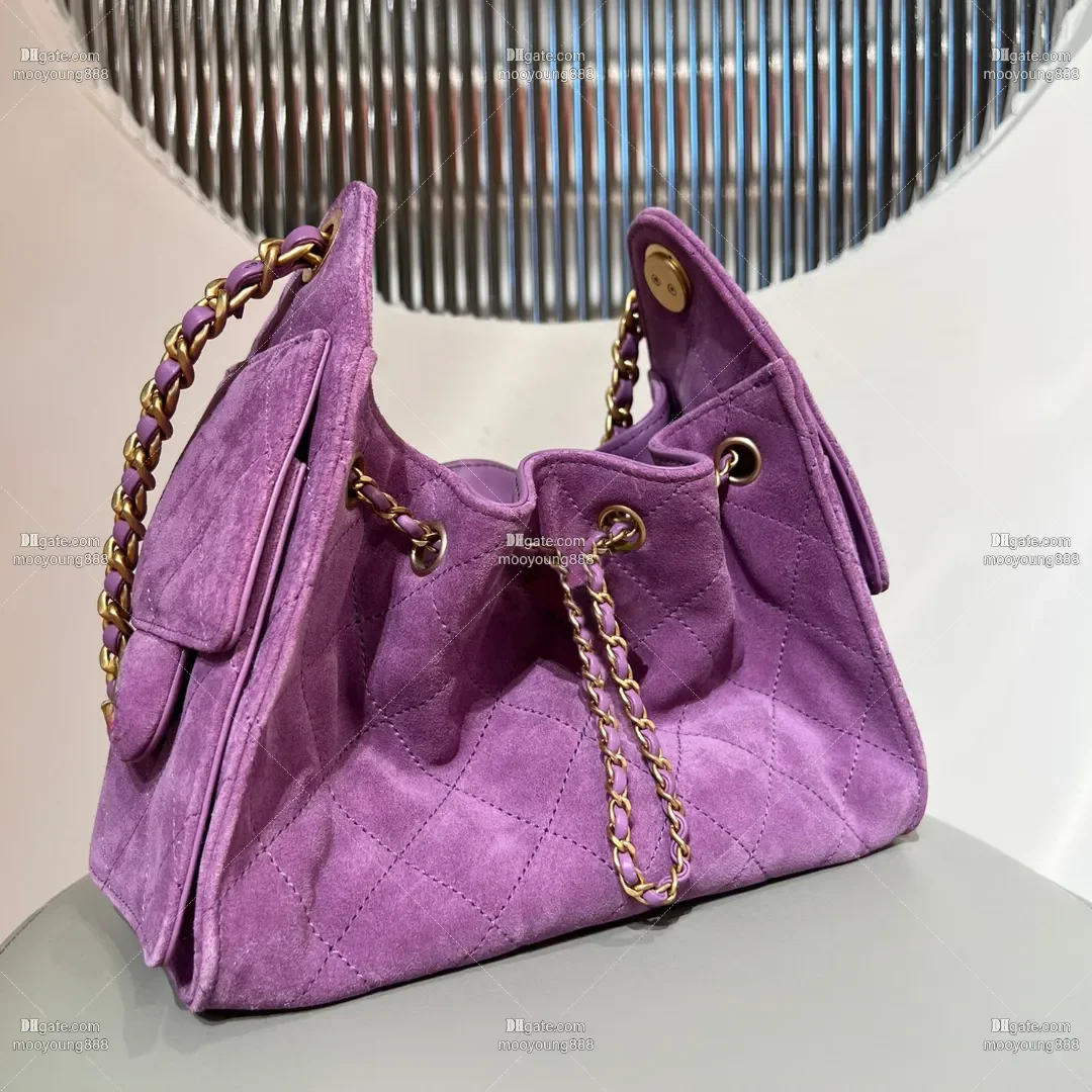 

wholesale price 12A upgrade mirror quality hobo bags for women suede leather shoulder chain bag