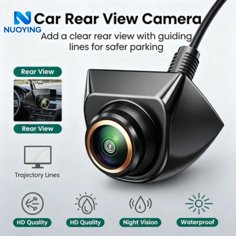 170 °   Caméra de recul grand angle fisheye 1080P Full HD compatible AHD, vision nocturne, étanche, pour assistance au stationnement automobile