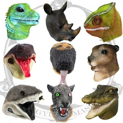 Hot Sale Spiny Lizard Mask Animal Head Mask Snake Mask Realistic Reptile Mask Leopard Masks Halloween Costume For Adult