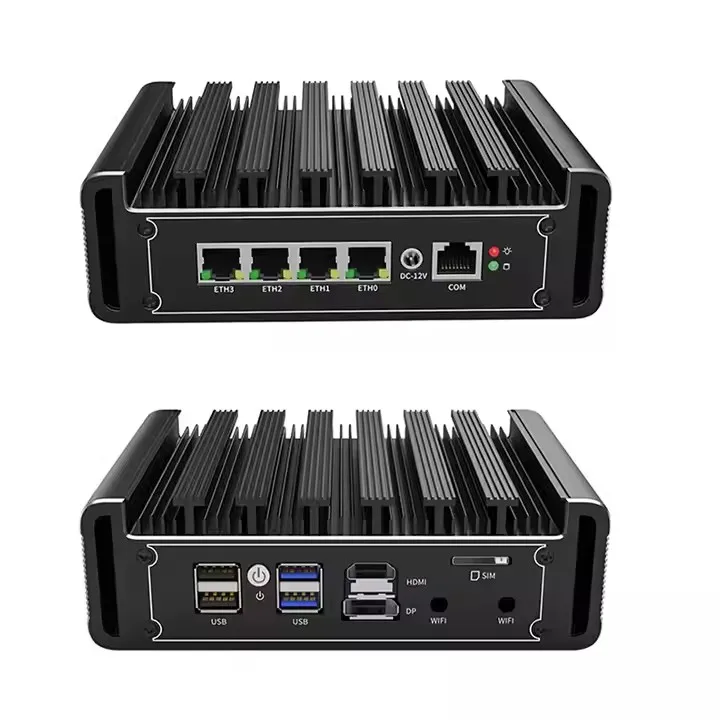 

Customized Soft Router Desktop DDR4 Box PC Onboard J6413 4*LAN Display Mini Computer