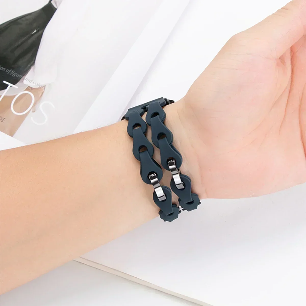 Chain Strap for Redmi Watch 5 Active 5 Lite Silicone Band Bracelet for Xiaomi Redmi 3 Active 3 Lite Replacement 22mm Wristband