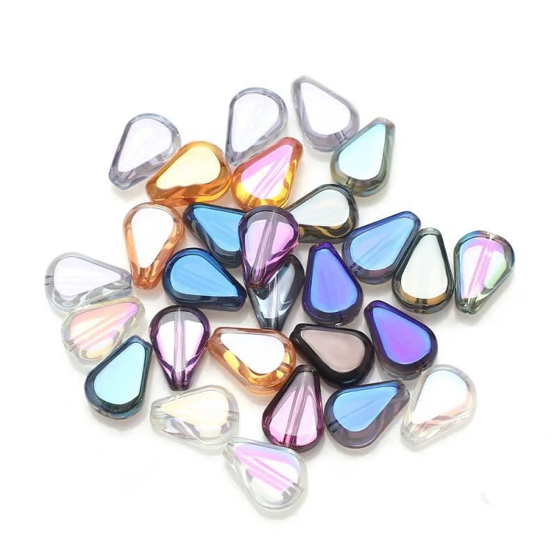

15PCS/LOT 8*11MM Hole Sunflower Seed Loose Bead DIY Accessory Flat Water Droplet Bead Material